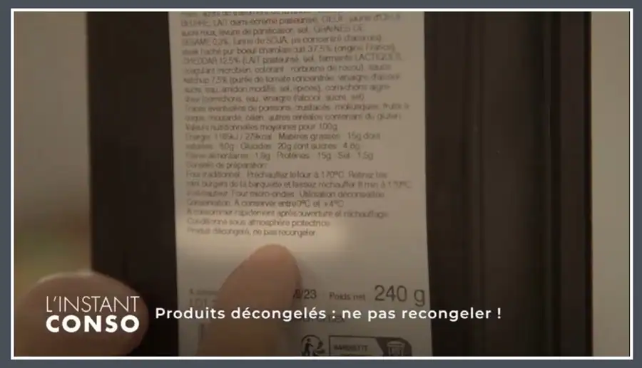 produits décongelés
