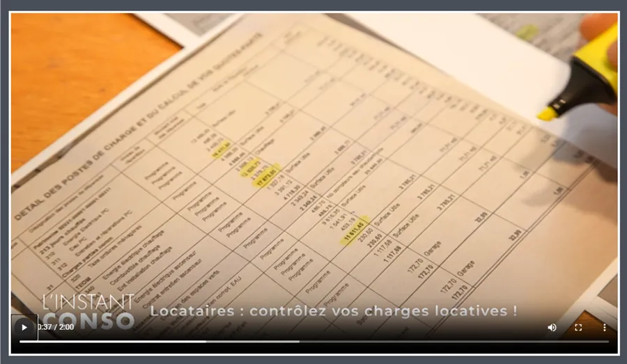 charges locatives locataires