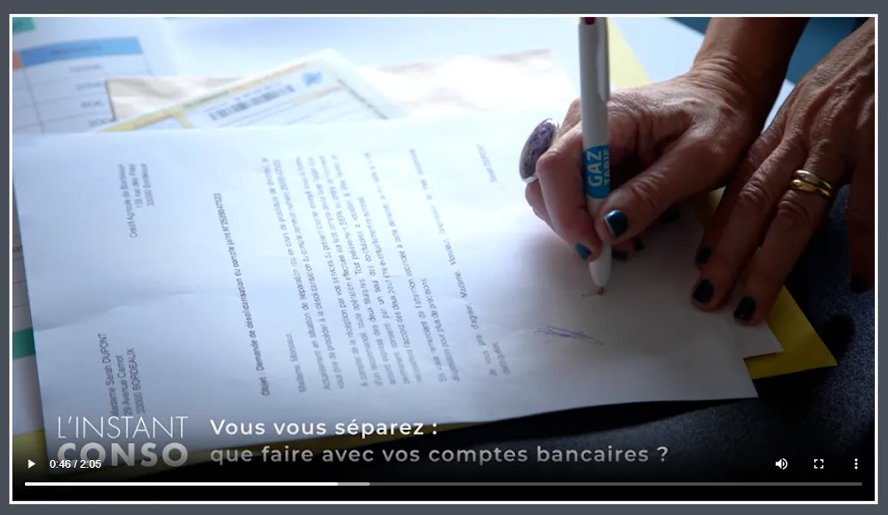 comptes bancaires et séparation
